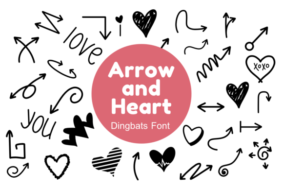 Arrow and Heart Dingbats Font for Standout Marketing Visuals