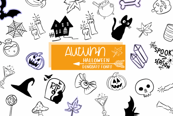 Autumn Halloween: A Spooky Dingbats Font for Business