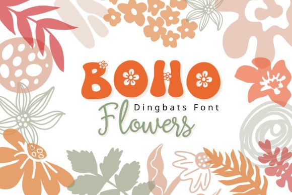 Boho Flowers: A Playful Dingbat Font for Thoughtful Editorial Design
