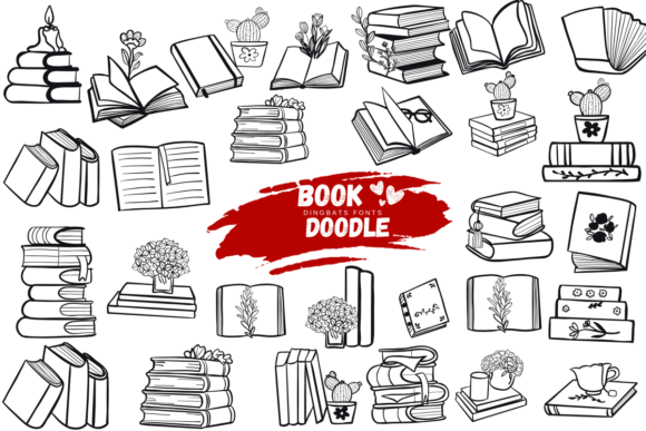 Book Doodle: A Sketched Dingbats Font for Visual Campaigns