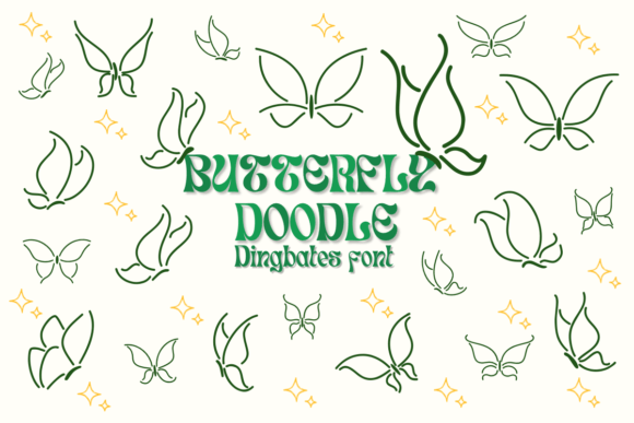 Butterfly Doodle: A Charming Dingbats Font for Editorial Design