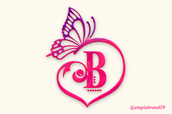 Butterfly Love Monogram: A Decorative Font for Elegant Brand Design
