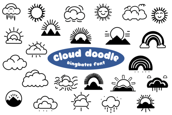 Cloud Doodle: A Playful Font for Campaign Design and Social Graphics