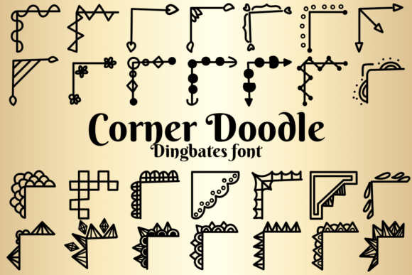 Corner Doodle: A Sketch Dingbats Font for Crafters
