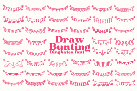 Draw Bunting: A Sketch Style Dingbats Font for Marketers
