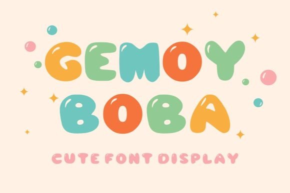 Gemoy Boba: A Playful Display Font for Editorial Design