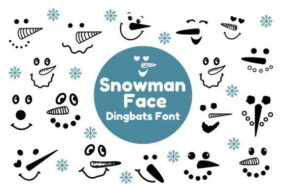 Snowman Face: A Festive Dingbats Font for Editorial Design