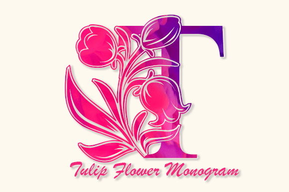 Tulip Flower Monogram: A Decorative Font with Real Branding Power