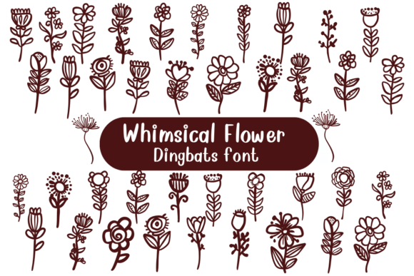 Whimsical Flower: A Dingbats Font for Handmade Crafters