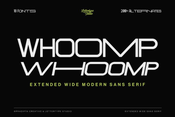 Whoomp Font: A Wide Sans Serif for Crafters and Product Makers