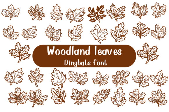 Woodland Leaves: A Sketched Dingbats Font for Campaigns